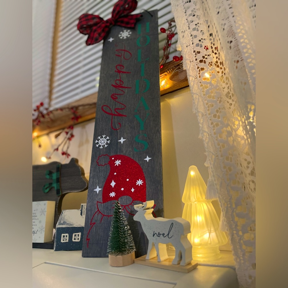 Handmade Wood Christmas/holiday door Hanger